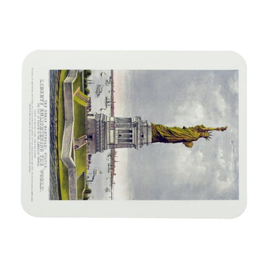 The Statue of Liberty, The Great Bartholdi Statue Magneet (Horizontaal)
