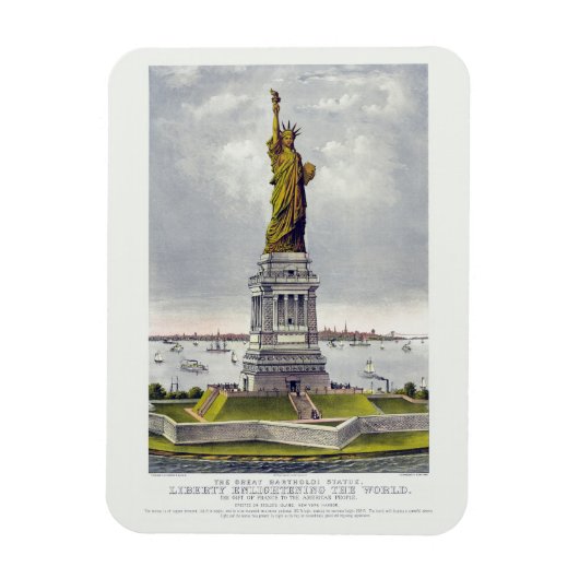 The Statue of Liberty, The Great Bartholdi Statue Magneet (Verticaal)
