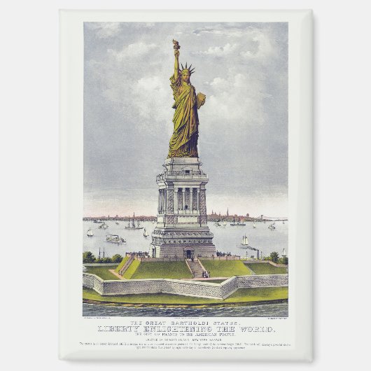 The Statue of Liberty, The Great Bartholdi Statue Magneet (Voorkant)