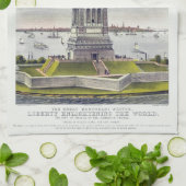 The Statue of Liberty, The Great Bartholdi Statue Theedoek (Gevouwen)