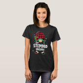The Stepdad Gnome Buffalo Plaid Christmas Matching T-shirt (Voorkant volledig)