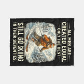 The Still Go Skiing In Their Seventies Funny Skier Fleece Deken (Voorkant (Horizontaal))