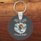 The Still Go Skiing In Their Seventies Funny Skier Sleutelhanger (Voorkant)