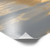 The Still Sun – Serene Golden Horizon Abstract Wal Foto Afdruk (Hoek)