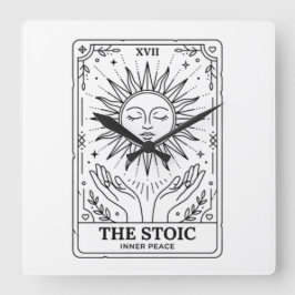 The Stoic Tarot Card Vierkante Klok