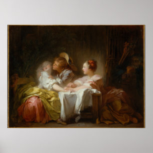 The Stolen Kiss beroemd gemaakt door Fragonard Rom Poster