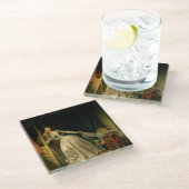 The Stolen Kiss Fragonard Glazen Onderzetter (Schuin)