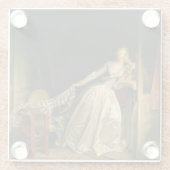 The Stolen Kiss Fragonard Glazen Onderzetter (Achterkant)