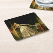 The Stolen Kiss Fragonard Kartonnen Onderzetters (Schuin)