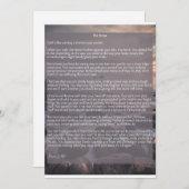 The Stone, een gedicht over verdriet en verlies Feestdagenkaart (Voorkant / Achterkant)