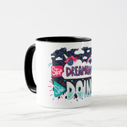 The Stop Dreaming Quote Mug Mok (Voorkant links)