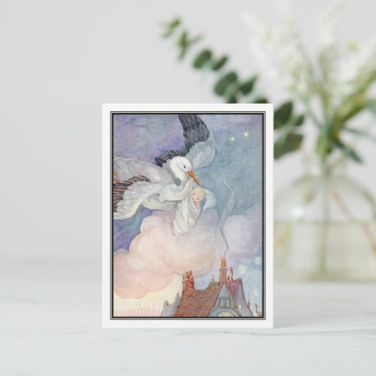 The Stork van Anne Anderson Briefkaart (Staand voorkant)