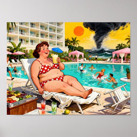 “The Storm Can Wait” – A Self Denial Cartoon Poster (Voorkant)