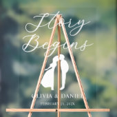 The Story Begins Personalized Wedding Welcome Acryl Bord (Neutraal)