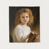 The Story Book, 1877 by William-Adolphe Bouguereau Wandkleed (Voorkant)