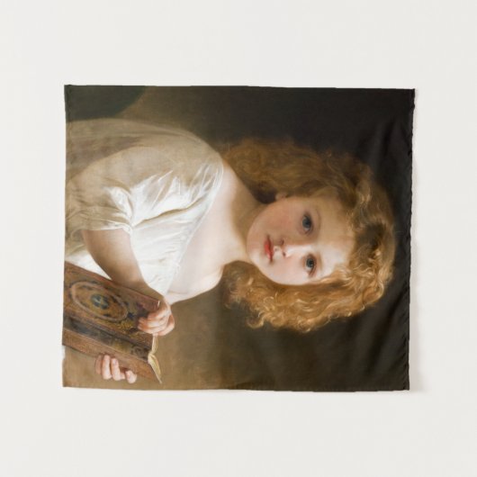 The Story Book, 1877 by William-Adolphe Bouguereau Wandkleed (Voorkant (horizontaal))