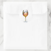 The story of wine ronde sticker (Tas)