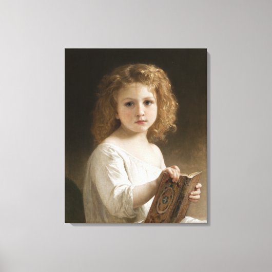 The Storybook - William Bouguereau Canvas Afdruk (Voorkant)