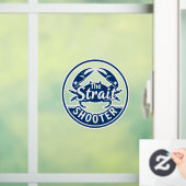 The Strait Shooter Coastal Crab Logo Window Cling Raamsticker (Huis)