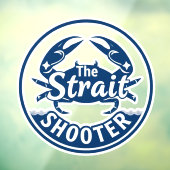 The Strait Shooter Coastal Crab Logo Window Cling Raamsticker (Vel 3)