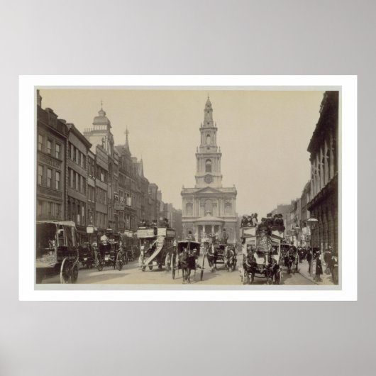 The Strand, c.1880 (sepia foto) Poster (Voorkant)