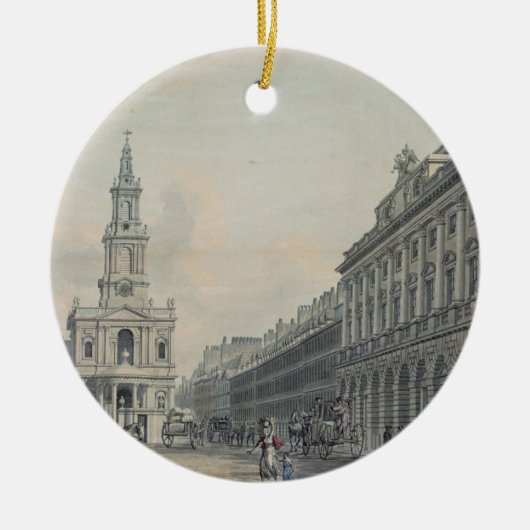 The Strand with Somerset House and St. Mary le Str Keramisch Ornament (Voorkant)