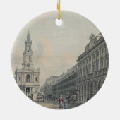 The Strand with Somerset House and St. Mary le Str Keramisch Ornament (Achterkant)