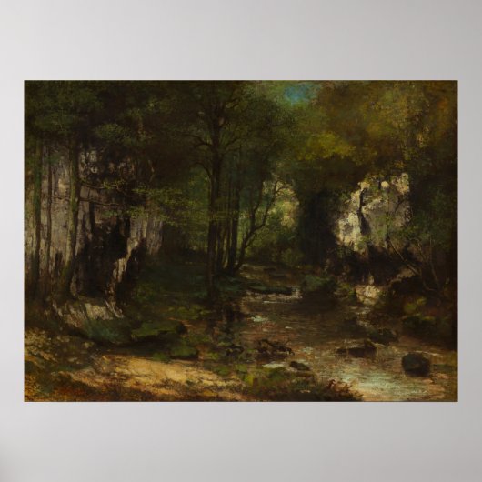 The Stream - Gustave Courbet Fine Art Poster (Voorkant)