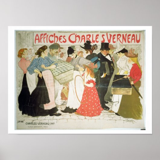 'The Street', poster voor de printer Charles Verne (Voorkant)