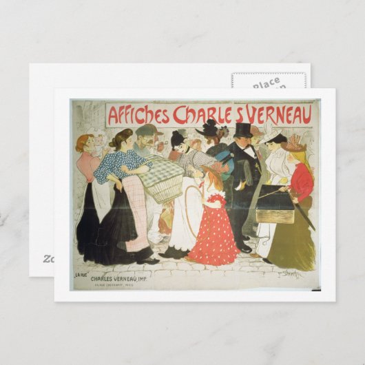 'The Street', poster voor de printer Charles Verne Briefkaart (Voorkant / Achterkant)