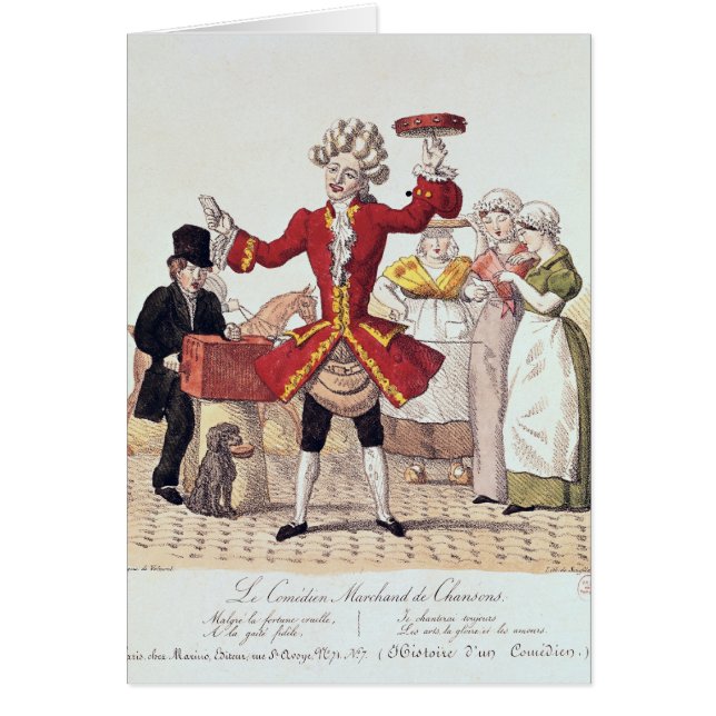 The Street Singer, gegraveerd door Alois Senefelde (Voorkant)