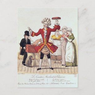 The Street Singer, gegraveerd door Alois Senefelde Briefkaart