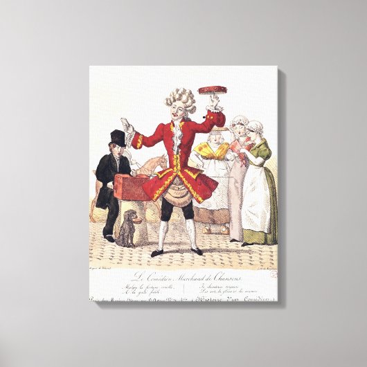 The Street Singer, gegraveerd door Alois Senefelde Canvas Afdruk (Voorkant)