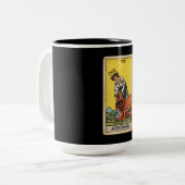 The Strength Tarot Tweekleurige Koffiemok (Voorkant links)