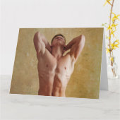 The Stretch Hot Guy Groeten Kaart (Gele Bloem)