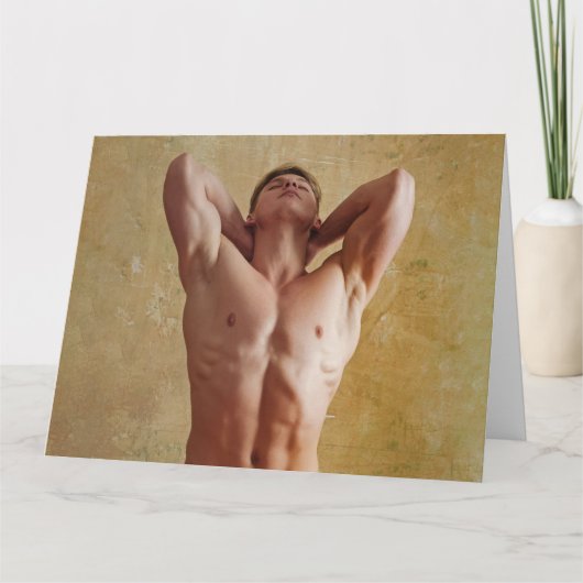 The Stretch Hot Guy Groeten Kaart (Voorkant)