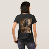 The Striped Scholar | Fantasy Lion Zebra Adventure T-shirt (Achterkant volledig)