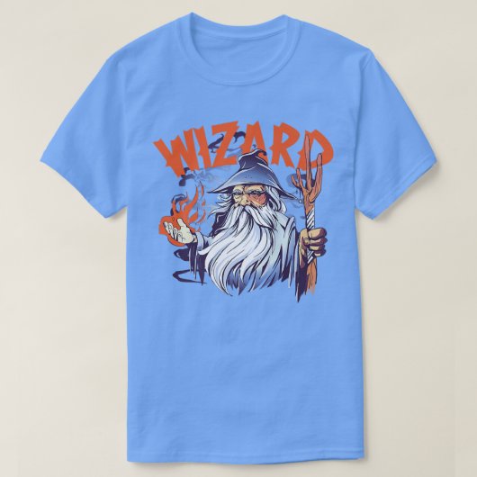 The Strong Old Wizard Magical Power Wizard T-shirt (Design voorkant)