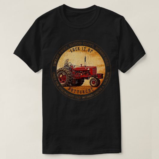 The Strongest Old Women Drive a Tractor  T-shirt (Design voorkant)