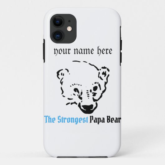 the strongest papa bear, Simple Dad gift Case-Mate iPhone Case (Achterkant)