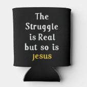 The Struggle Is Real But So Is Jesus Faith Men Wom Blikjeskoeler (Achterkant)