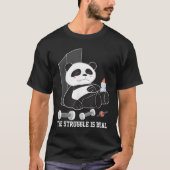 The Struggle Is Real Lazy Panda Panda T-shirt (Voorkant)