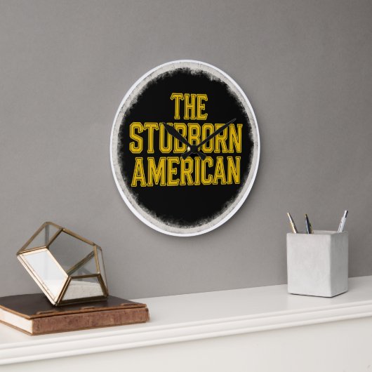 The Stubborn American Bold Emblem Clock Grote Klok (Kantoor)