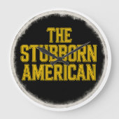 The Stubborn American Bold Emblem Clock Grote Klok (Voorkant)