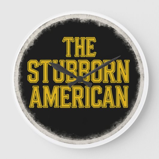 The Stubborn American Bold Emblem Clock Grote Klok (Voorkant)