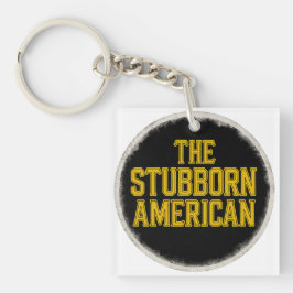 The Stubborn American Bold Emblem Hat Sleutelhanger