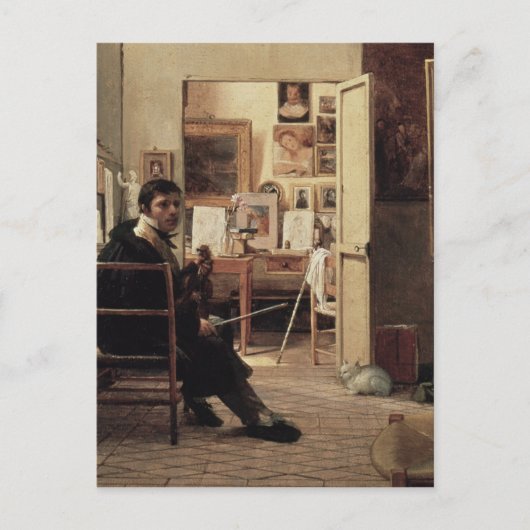 The Studio of Ingres in Rome, 1818 Briefkaart (Voorkant)