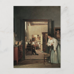 The Studio of Ingres in Rome, 1818 Briefkaart
