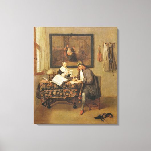 The Studious Life, 1662 Canvas Afdruk (Voorkant)