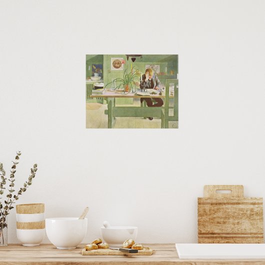 The Study Room, 1908, door Carl Larsson Poster (Keuken)